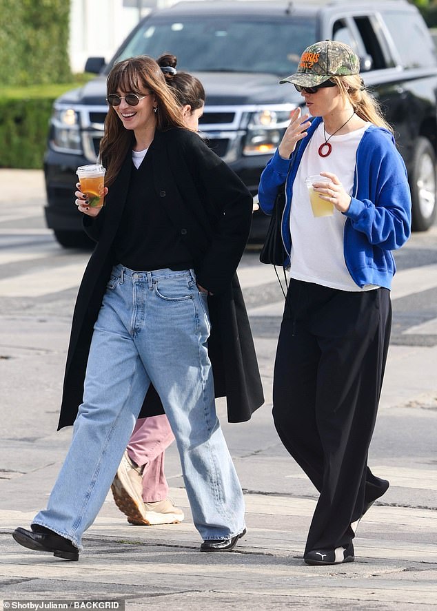 Dakota Johnson and Jennifer Lawrence were spotted together in Los Angeles on Sunday