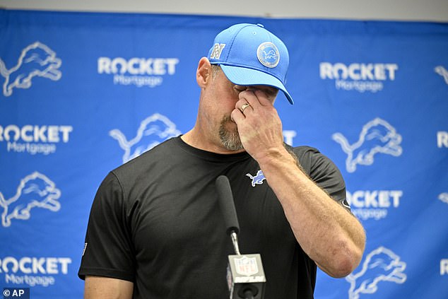 Detroit Lions head coach Dan Campbell paid an emotional tribute to Aidan Hutchinson