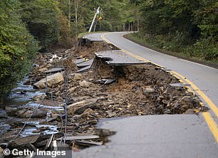 Hurricane Helene's damage on Black Mountain, NC