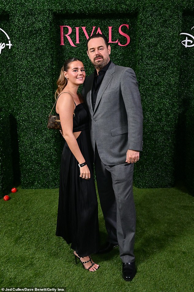 Danny Dyer was one very devoted father as he posed with his rarely seen daughter Sunnie-Jo at the Rivals gala performance in London on Tuesday evening.