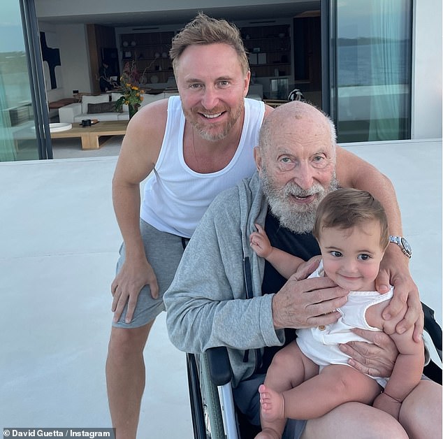 David Guetta paid tribute to his family on Monday by sharing a sweet photo featuring three generations of Guettas on Instagram