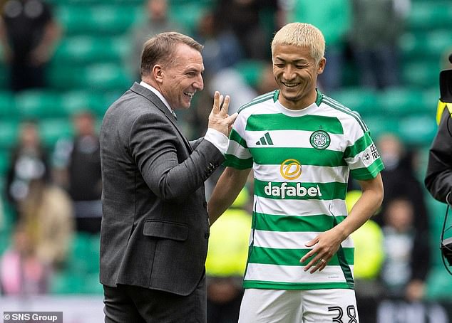 Manager Brendan Rodgers has praised Daizen Maeda for his industry