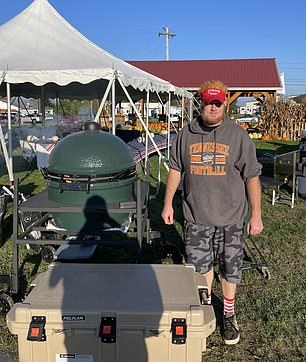 Saturday morning, Greg Smith fired up his grills and started cooking outside the grounds of Brenckle's Farms & Greenhouses, just as he did that day in July with family and friends