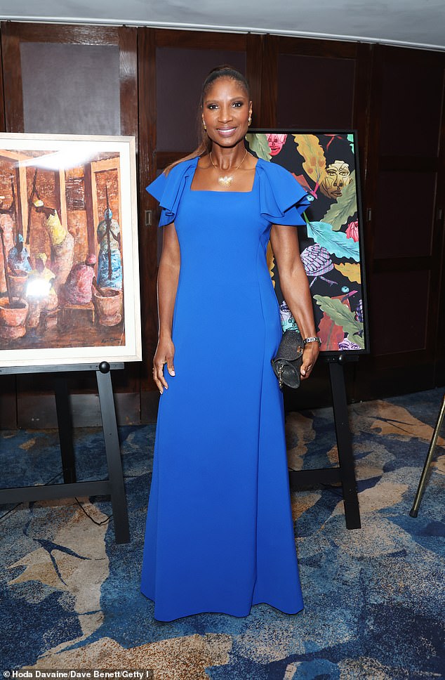 Dame Denise Lewis, 52, dazzled as she attended the Powerlist Black Excellence Awards 2025 in London on Friday evening