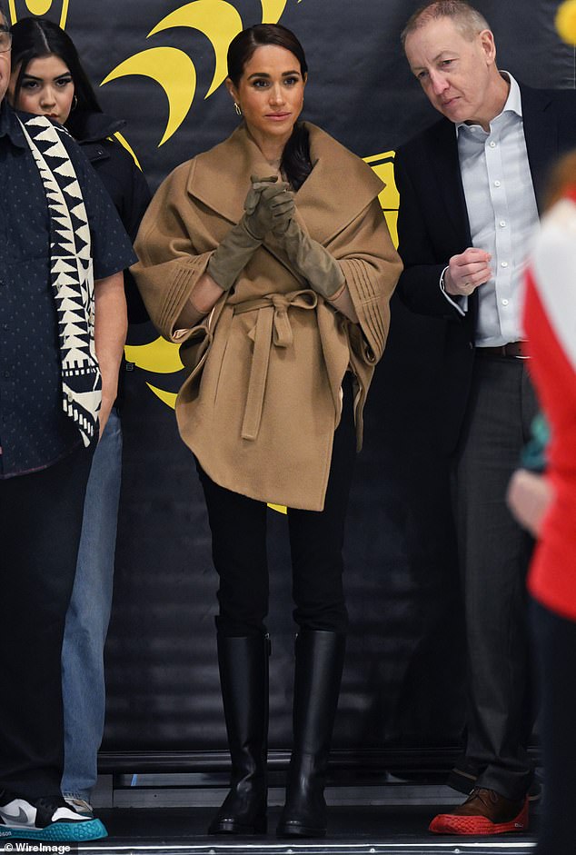 Meghan chose her La Ligne 'Valerie' jeans, made from soft stretch cotton with a flattering high waist and ankle length, for the Invictus Games One Year To Go event