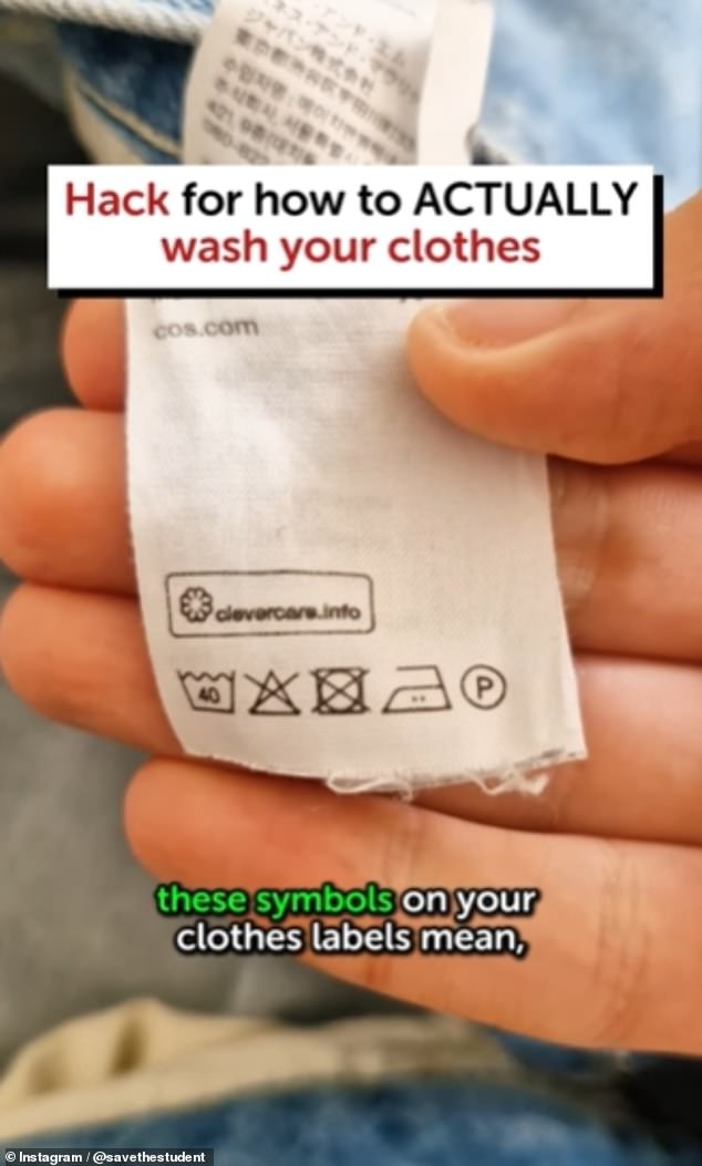 A university student has revealed a quick hack to understand washing machine symbols; someone so helpful that he claims fellow General Z 'will never have to bother learning them'