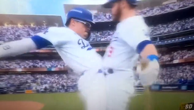 Dodgers bizarre crotch bump celebration divides opinion in MLB playoff