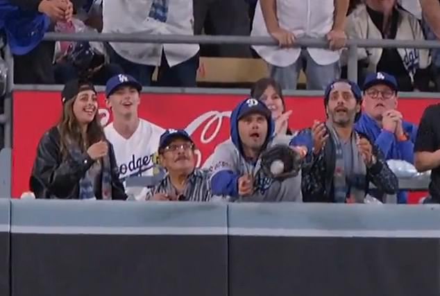 A caught fan interfered with a possible home run by Gleyber Torres