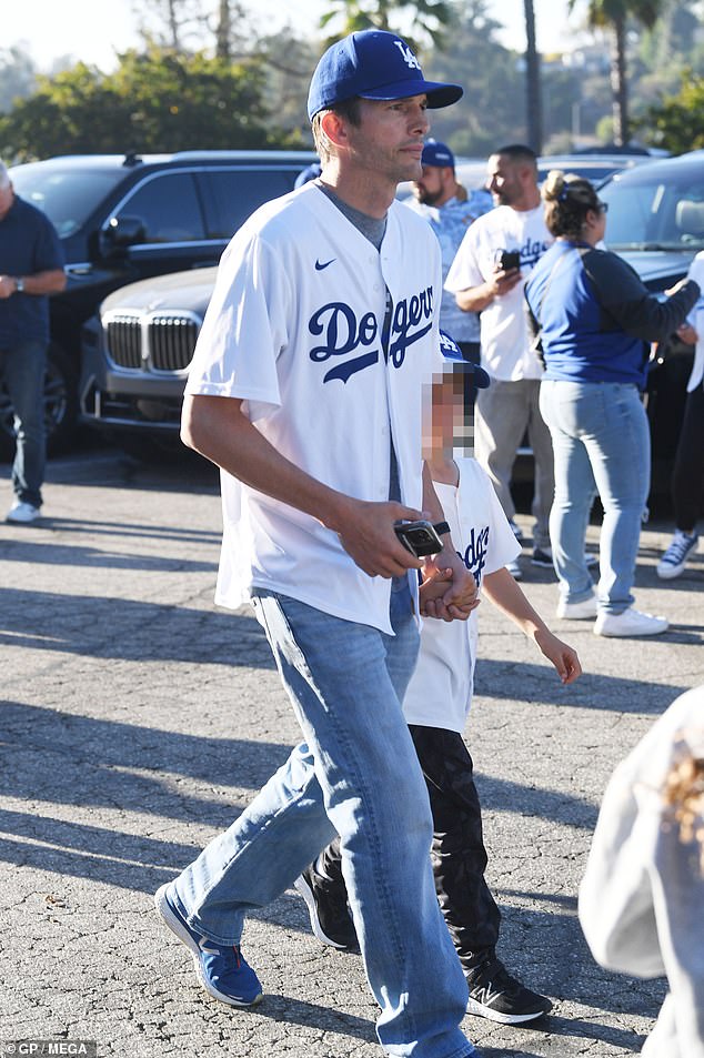 Ashton Kutcher and Mila Kunis led a parade of A-listers to kick off the World Series on Friday night as the Yankees and Dodgers faced off in Los Angeles