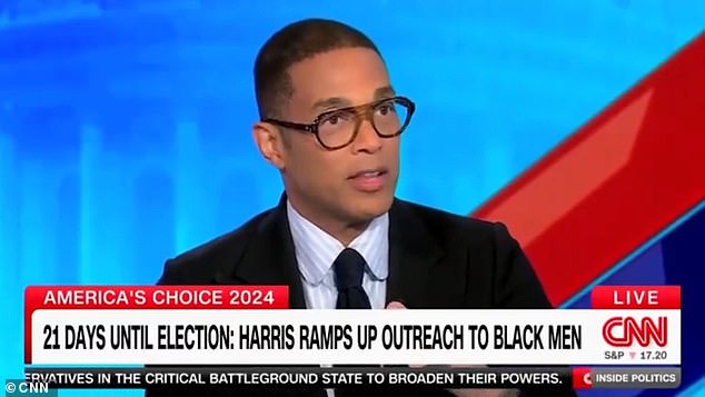 Don Lemon returned to CNN on Wednesday to reveal how he 'corrected' some black voters' claims about Donald Trump