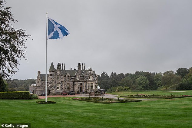 A view of Trump's golf course in Balmedie, Aberdeenshire, pictured on September 25, 2019