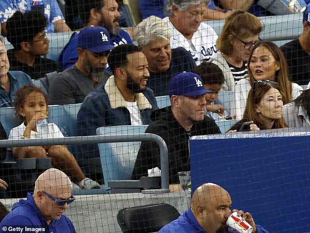 On Sunday, the duo went on a family day out after the glamorous event, taking their children to watch baseball