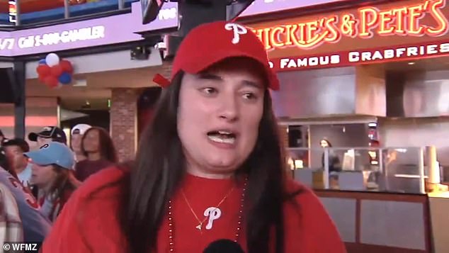 A drunken Phillies fan made an outrageous claim after their playoff loss to the Mets