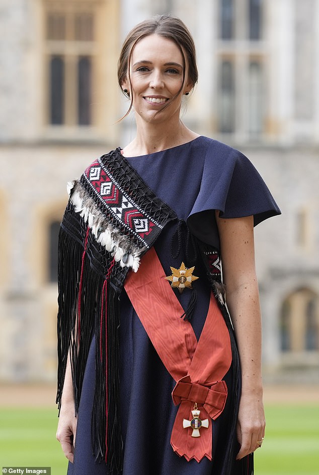 Dame Jacinda Ardern pictured after being appointed Dame Grand Commander of the New Zealand Order of Merit