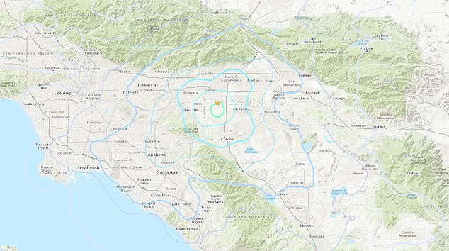 Pictured: The tremors were felt throughout Southern California