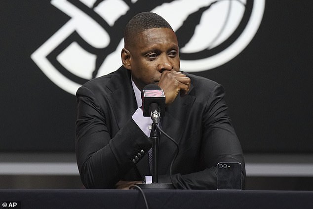 Masai Ujiri (pictured) was visibly shocked by the news of Dikembe Mutombo's death