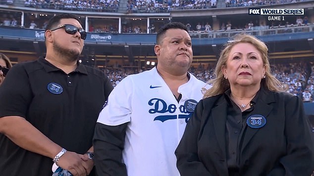 The grieving family of Fernando Valenzuela joined the Los Angeles Dodgers in tribute to the legend