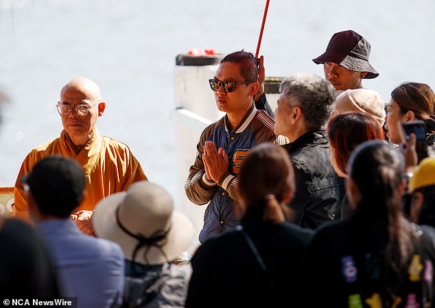 A Buddhist ceremony was held at the site of the tragedy in Sydney's south-west on Sunday