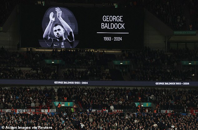 England and Greece have paid tribute to George Baldock ahead of their match at Wembley