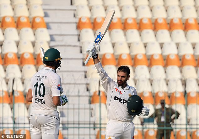 Salman Agha was one of three Pakistani players to reach a century in the hosts' first innings