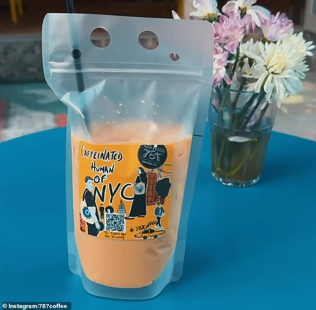 787 Coffee Co, a luxury coffee chain, has shaken the internet after switching to 'colostomy bags' to serve their drinks, as opposed to the regular plastic cup