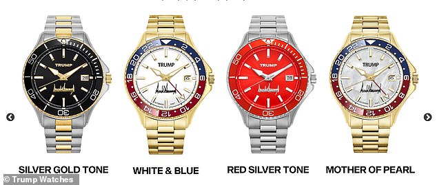 The 'Fight Fight Fight' watches start at $499 and come in a range of different colors such as red and blue