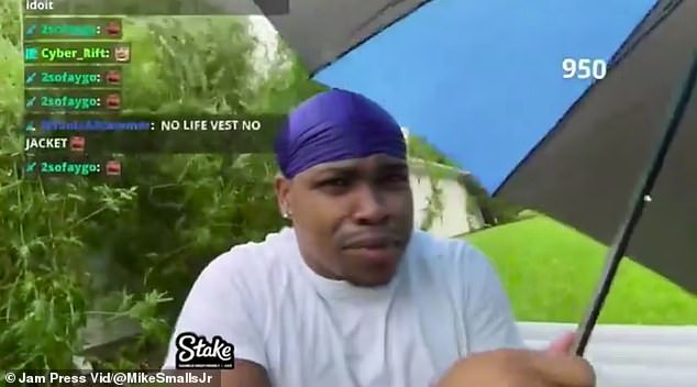 Mike Smalls Jr., 26, of Tampa, has received millions of views after sharing clips of him donning an air mattress, umbrella and pack of ramen noodles to brave Hurricane Milton