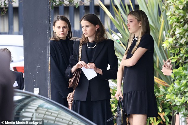 The cousins, including Antonia's daughters Sybella and Lucia, and Nicole's daughters Sunday and Faith, were captured as they all showed their support for each other on the day.