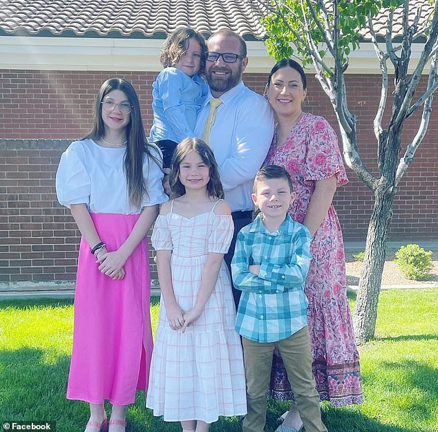 Ty Porter (center) shared his heartbreak after his wife Dani Hancock Porter, 36, crashed into a truck Wednesday morning, tragically killing their daughter Evie, 11, and son Tate, 9.