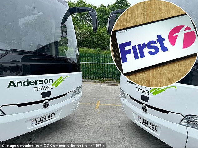 Acquisition: FirstGroup has bought coach company Anderson Travel for an undisclosed amount to help strengthen its FirstBus division