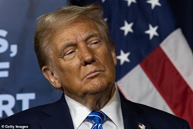 Former president and Republican presidential candidate Donald Trump speaks at a news conference at the Discovery Center on October 1, 2024 in Milwaukee, Wisconsin