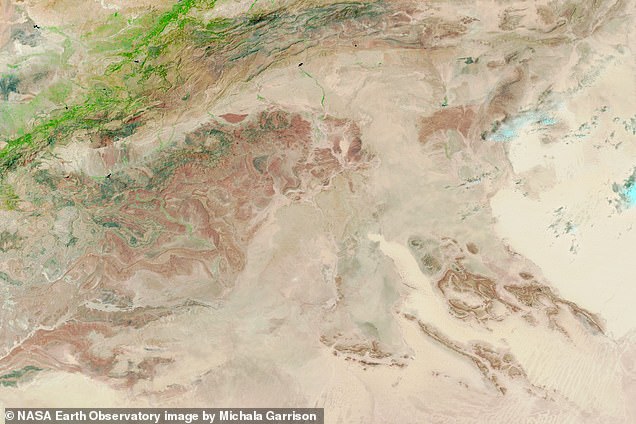 NASA satellite image from August 14 shows part of Morocco's Sahara Desert before the storm