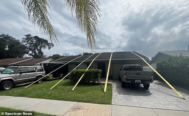 Orlando resident Pedro Casares had his entire house taped up ahead of Hurricane Milton