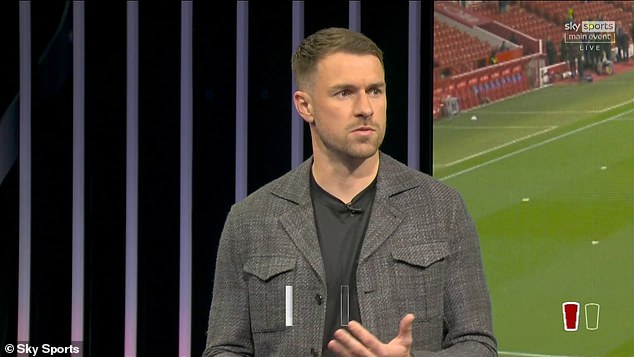 Fans branded Aaron Ramsey 'boring' online after he made his punditry debut for Sky Sports