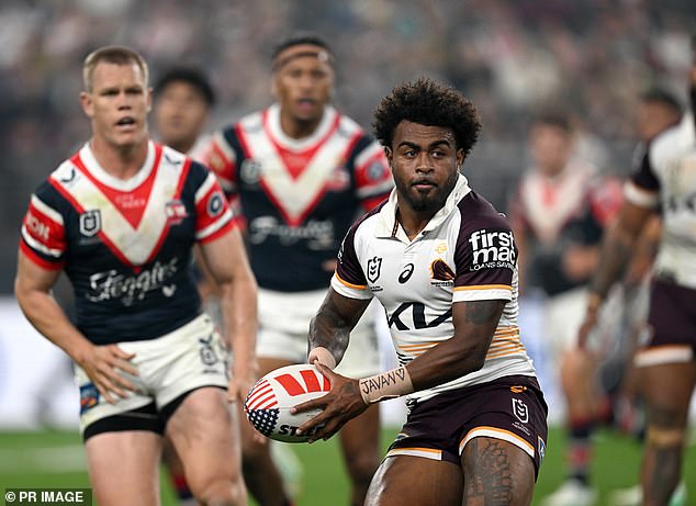 Footy great Sam Thaiday has serious concerns for the welfare of Broncos star Ezra Mam (pictured with the ball during a match this year)