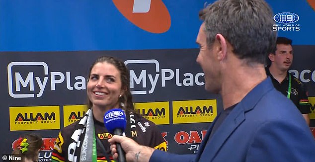 Fittler had another awkward encounter with Olympic gold medalist Jess Fox (pictured) in their second hair-raising TV moment this year