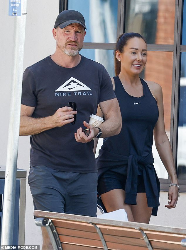 Nathan Buckley and his girlfriend Brodie Ryan were the picture of physical health as they stepped out in South Yarra earlier this week