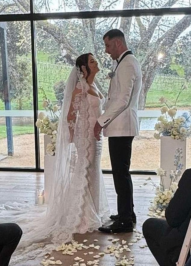 The AFL star married his love at Lancemore Hill, about 85km away from Melbourne CBD