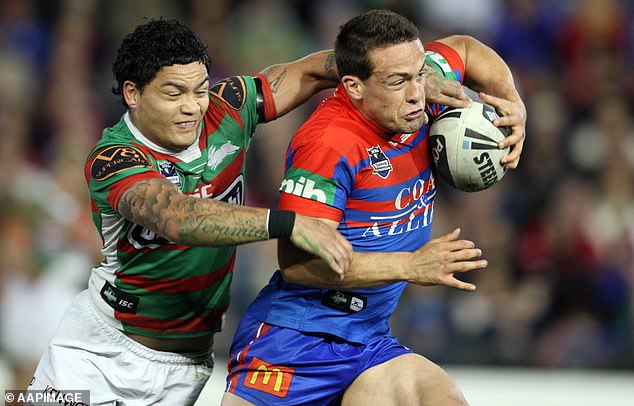 Former Newcastle Knights halfback Ryan Stig is aiming for a remarkable footy comeback - 14 years after his last NRL appearance (pictured, in 2011)