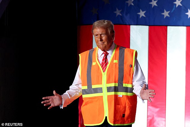 Republican presidential candidate and former US President Donald Trump attends a rally in Green Bay, Wisconsin on Wednesday