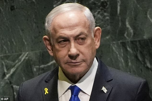 Israeli Prime Minister Benjamin Netanyahu (pictured) has called on the UN chief to remove peacekeepers deployed in southern Lebanon from harm's way, claiming Hezbollah was using them as 