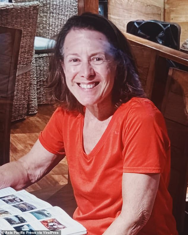 Colleen Monfore, 68, a retired mother of two from Michigan, went missing in the ocean near the Indonesian island of Pulau Reong on September 26.