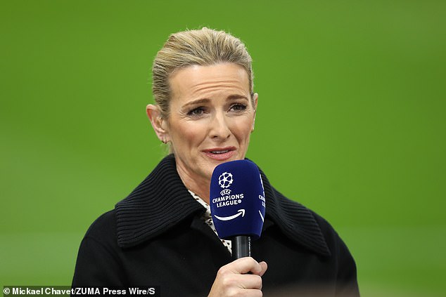 Amazon Prime Video presenter Gabby Logan was forced to apologize just minutes after the platform's coverage of Arsenal versus PSG in the Champions League