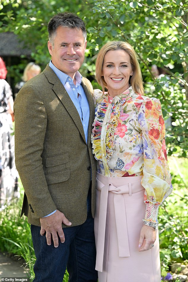 Gabby Logan, 51, has revealed the secret to her happy marriage to her husband Kenny, 52, after he explained how his battle with prostate cancer affected their sex life (pictured in May)