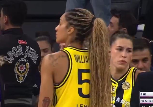 Former WNBA star Gabby Williams' overseas debut in Turkey was brought to a dramatic halt