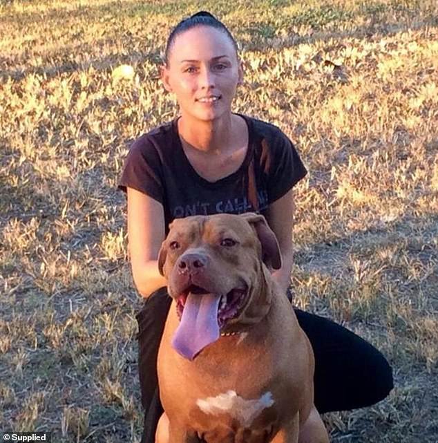 Annmarie Walters, 34, (pictured) from Garbutt, a suburb of Townsville in north Queensland, was viciously attacked by her 'large breed pit bull' on Friday