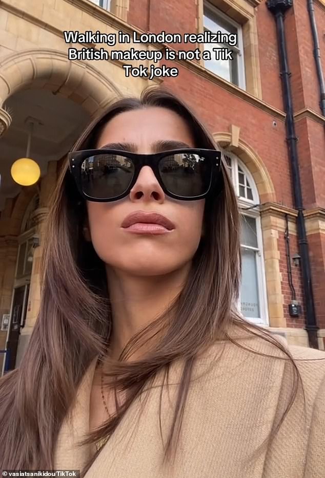 A viral video from Greek content creator Vasia Tsanikidou makes fun of the way British women do their makeup, while commenters weighed in on what 'British makeup' meant