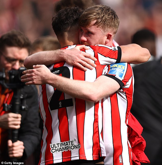 Tommy Doyle, right, played with Baldock in Sheffield United's 2022-2023 promotion season