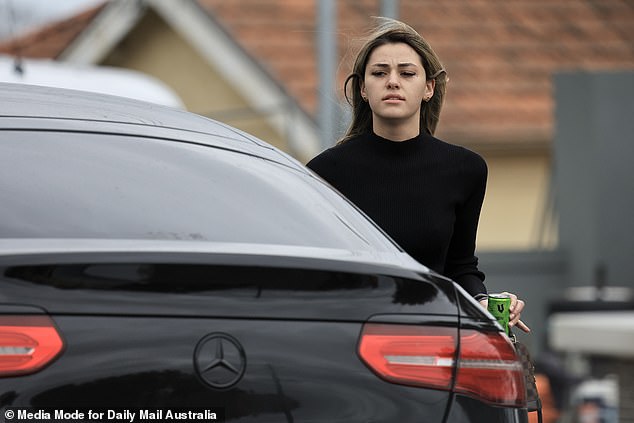 Sarah Mouhanna was seen walking to her Mercedes-Benz GLE-Class station wagon