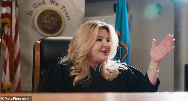 Michele Fiore, a Las Vegas-area judge, is barred from court after being found guilty of using money raised for a statue honoring a slain police officer for personal use